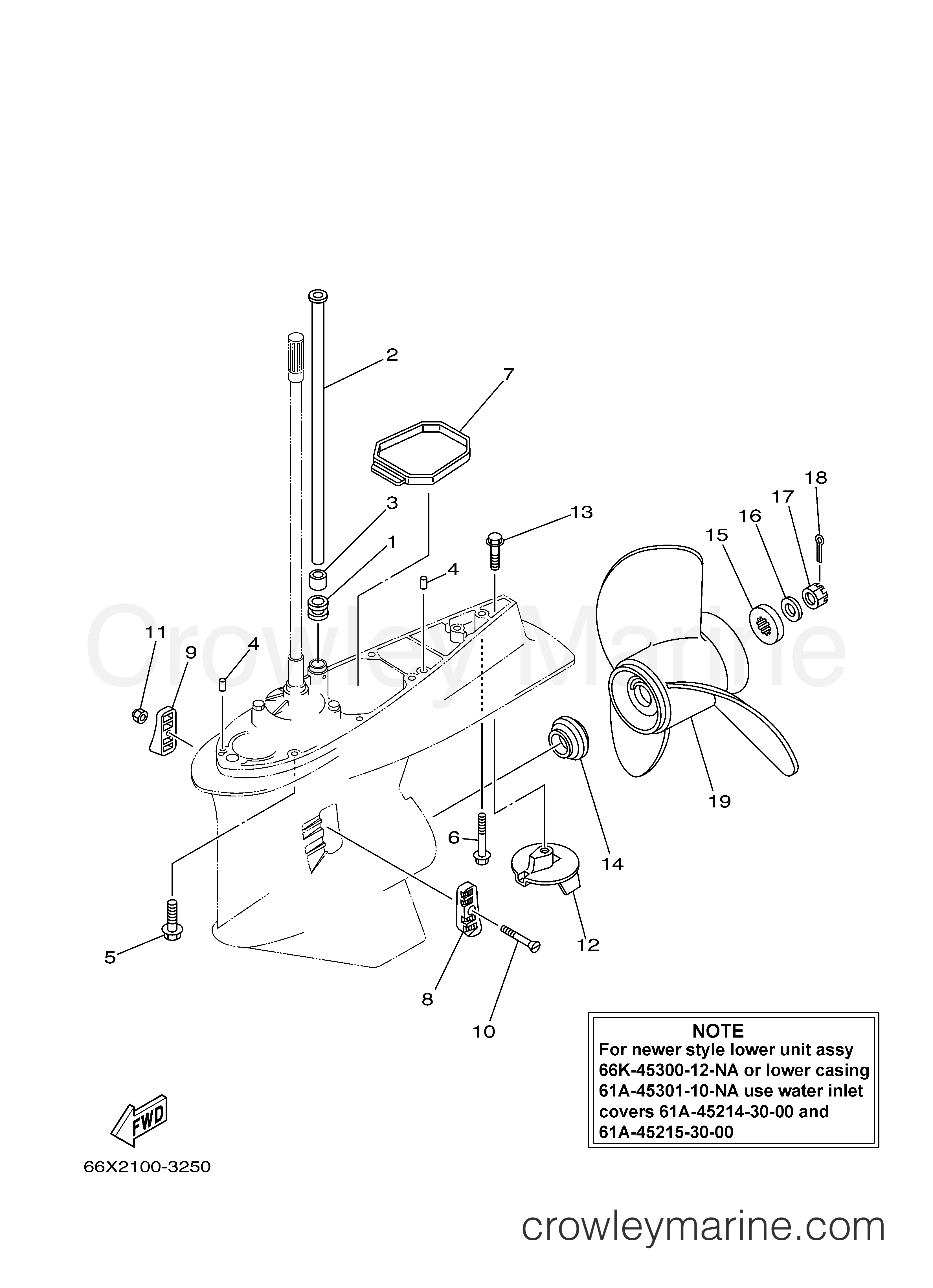 Yamaha Motors VX225TLRB - LOWER CASING DRIVE 2