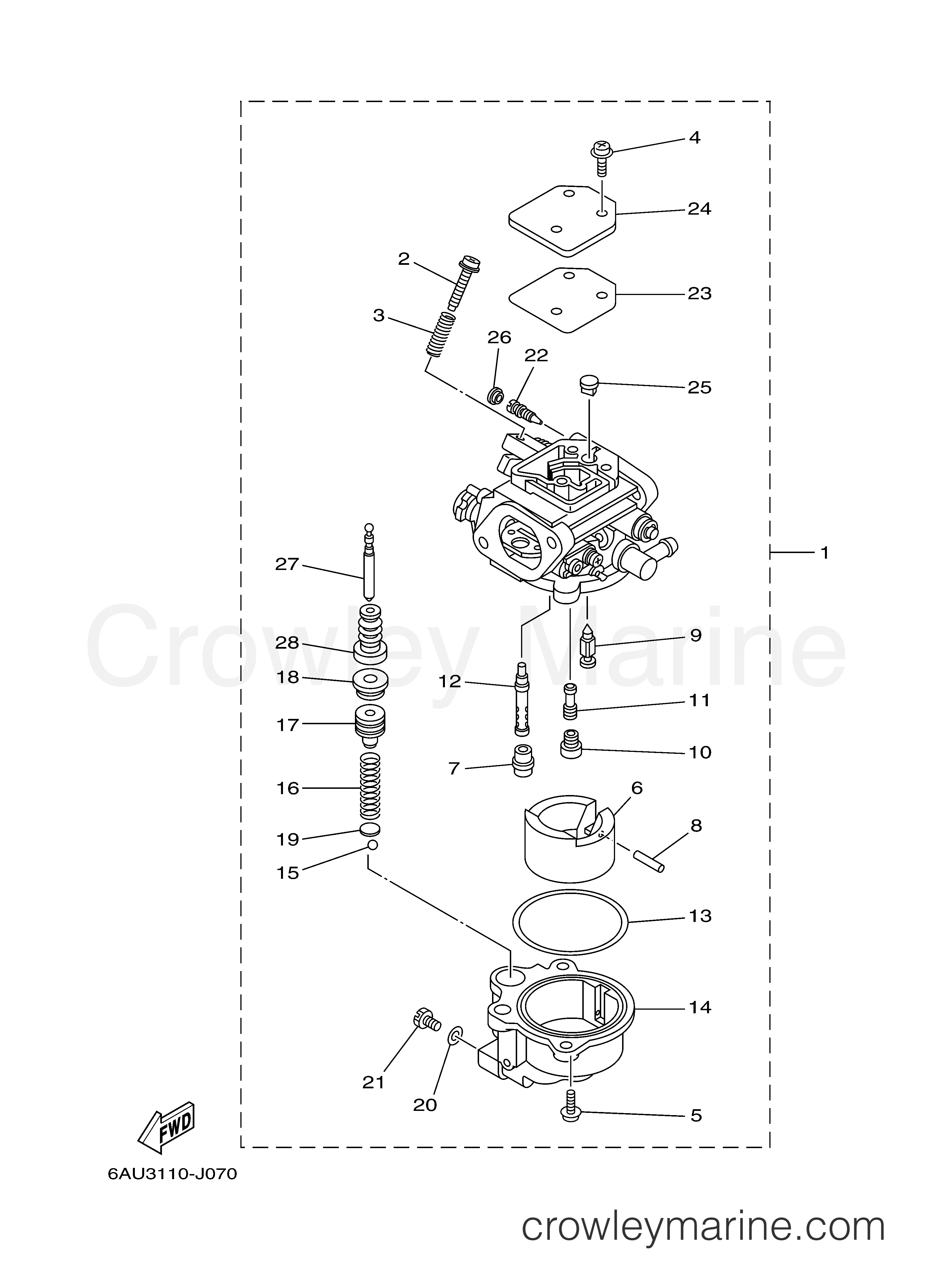 Yamaha Motors T9.9XPHA - CARBURETOR