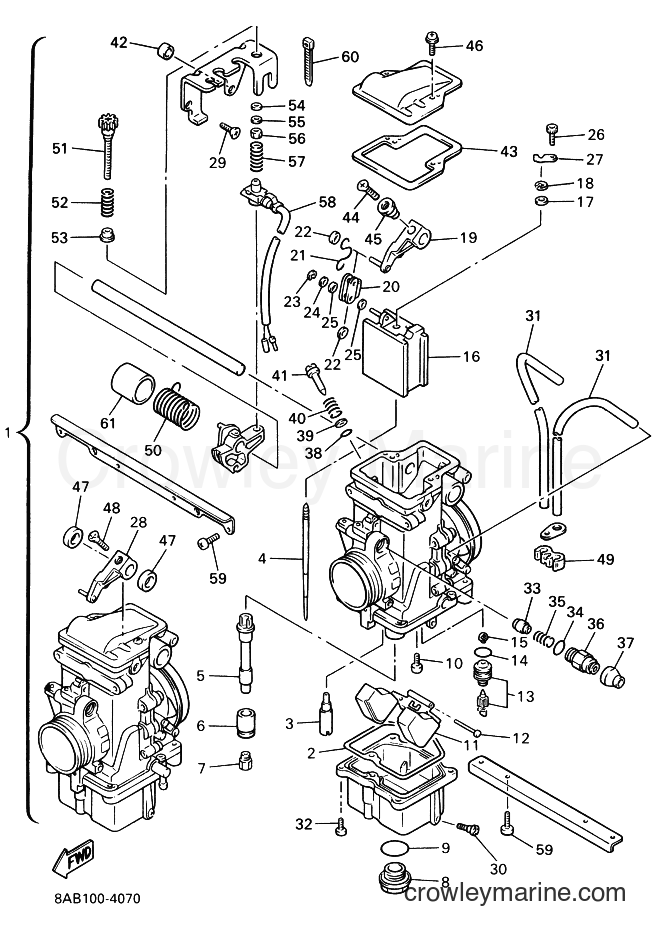 1994 Snowmobile VX600 - VX600 (8CA1) [010] - CARBURETOR