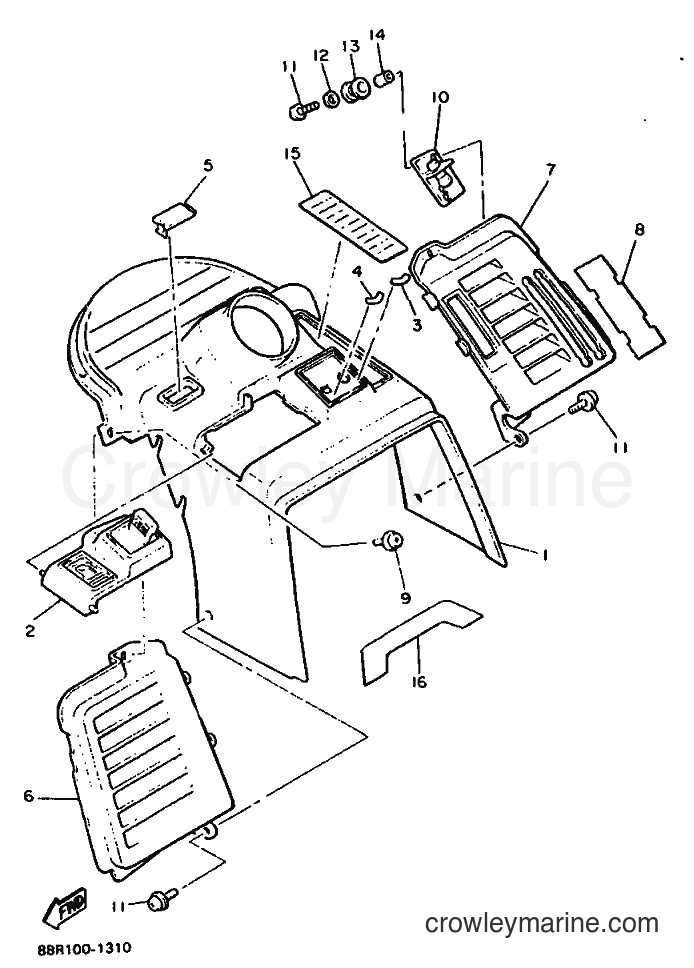 1991 Snowmobile EX570E - EX570E (88S1) [010] - INSTRUMENT PANEL