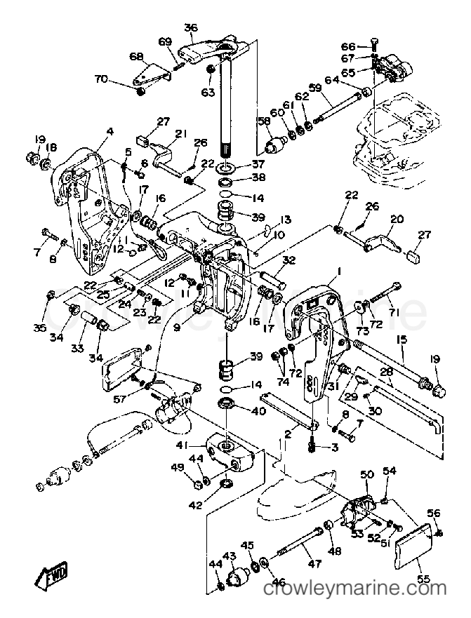 Yamaha Motors CV85ELF - BRACKET 1