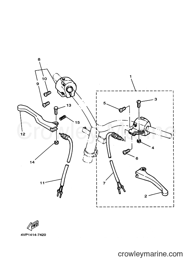 Yamaha Motors YW100 (1S54) [010] - HANDLE SWITCH & LEVER