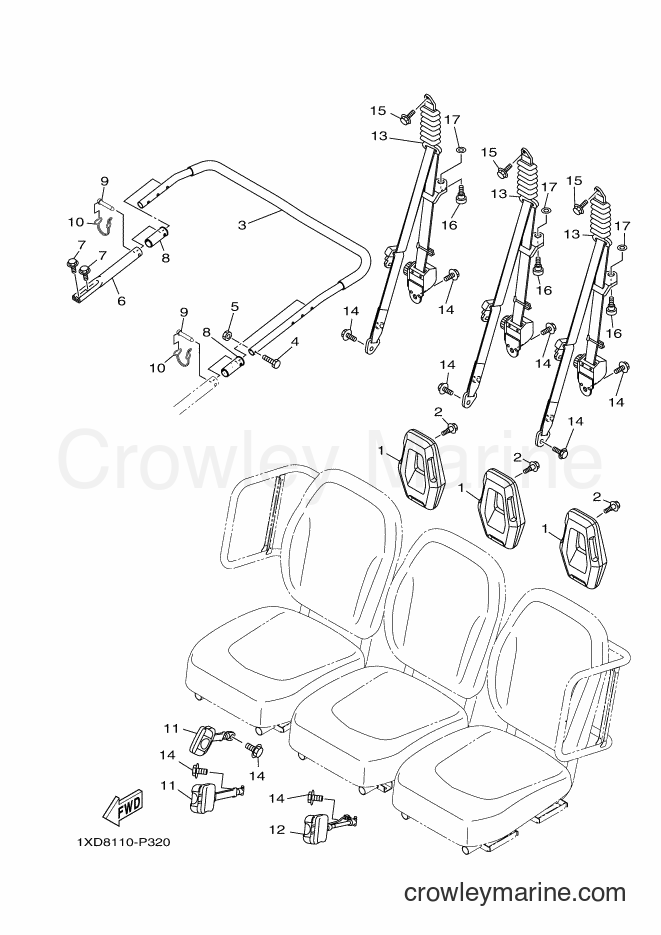 2015 ATV YXM700E - YXM700E (1XPF) [010] - SEAT 2