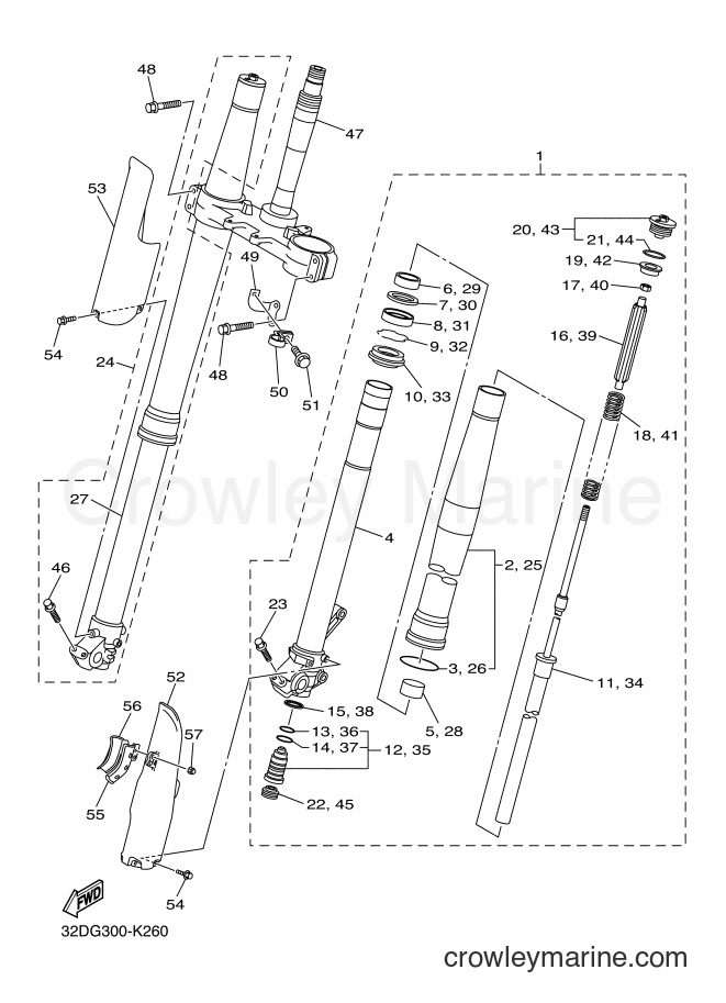 2012 Dirt Bike WR250X - WR250X (32DJ) [040] - FRONT FORK