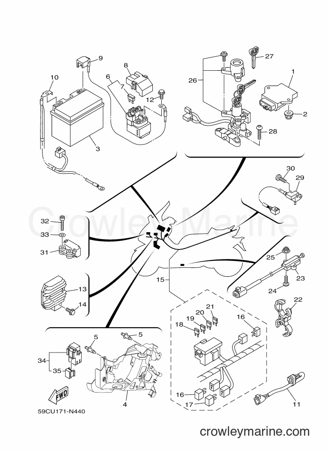Yamaha Motors XP500 (59CU) [010] - ELECTRICAL 1