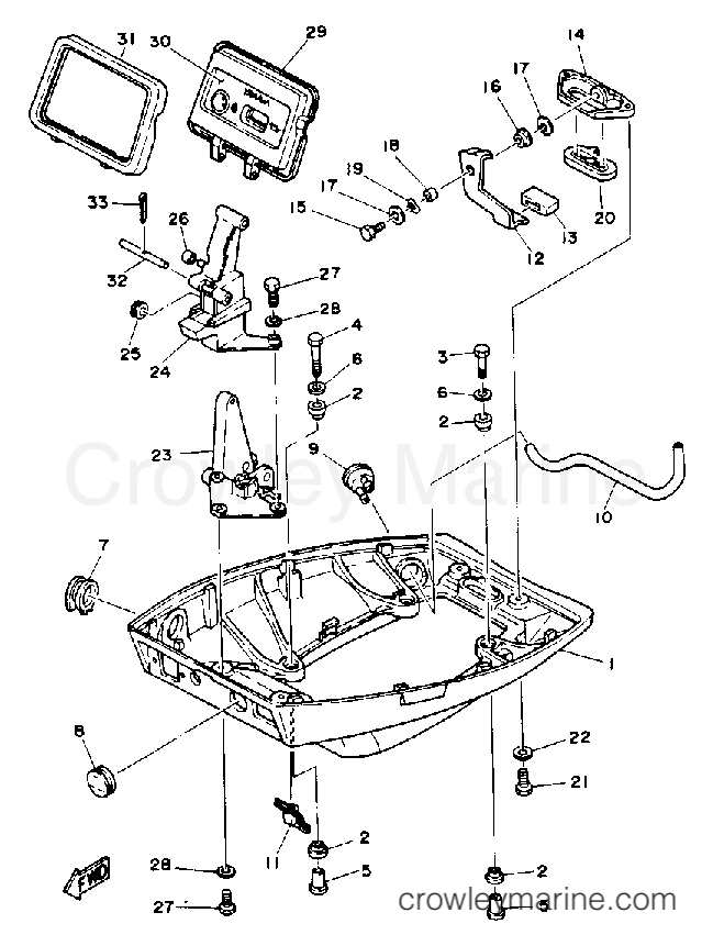 Yamaha Motors F9.9MSHQ - BOTTOM COWLING