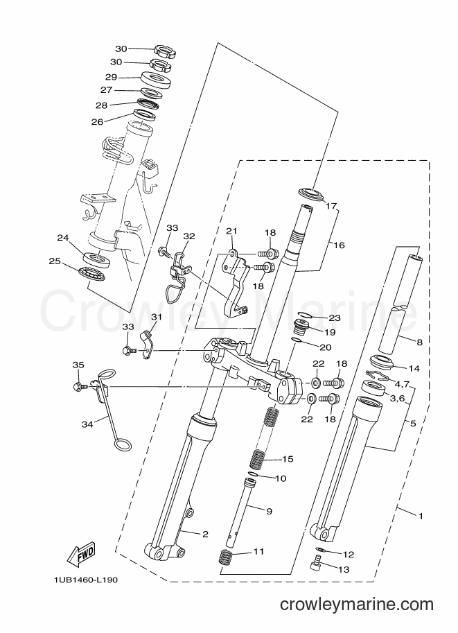 Yamaha Motors AF115C (1UB6) [010] - STEERING