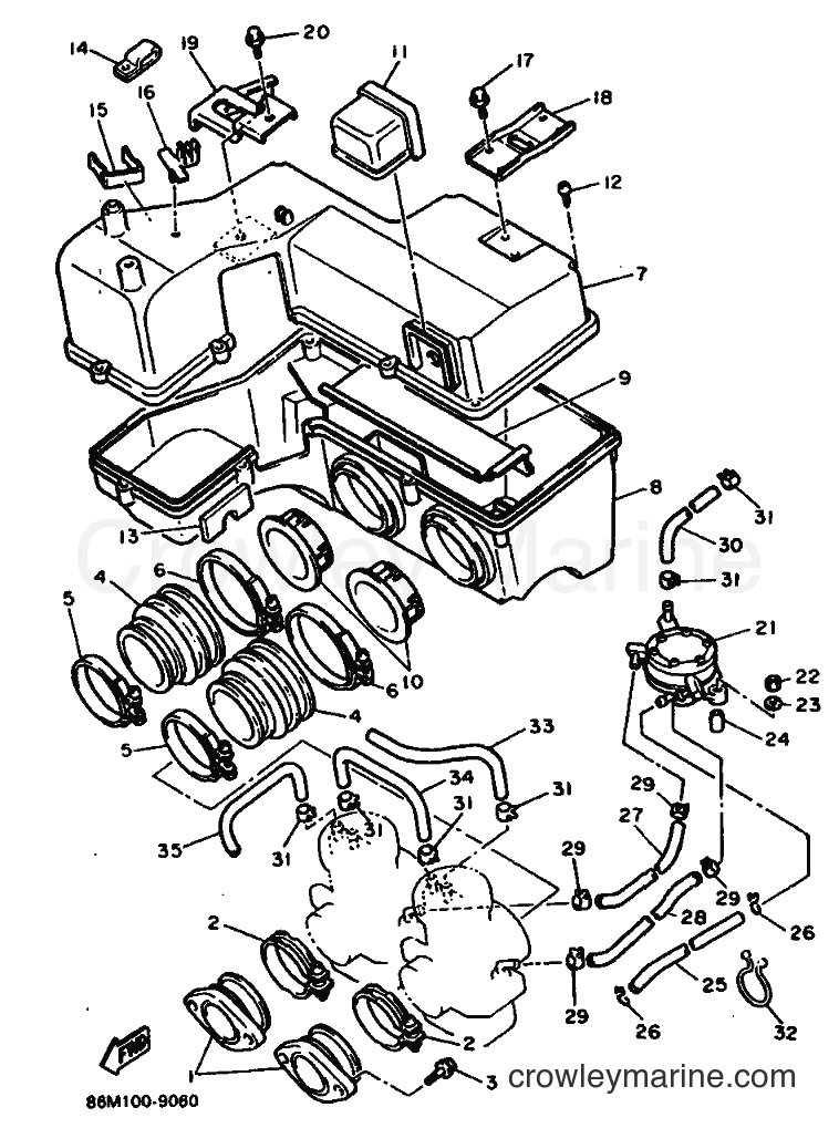 1990 Snowmobile EX570H - EX570H (87X1) [999] - INTAKE