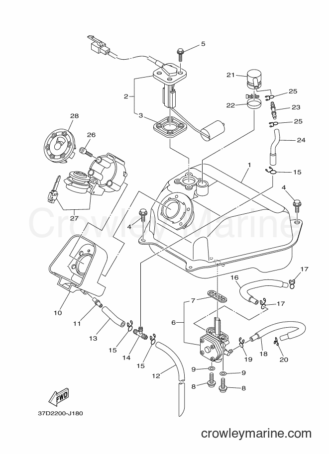 2009 Scooter YW125 - YW125 (1CN1) [010] - FUEL TANK