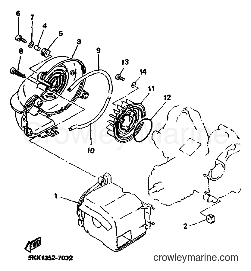 2001 Scooter YN100 - YN100 (5KKE) [010] - AIR SHROUD & FAN
