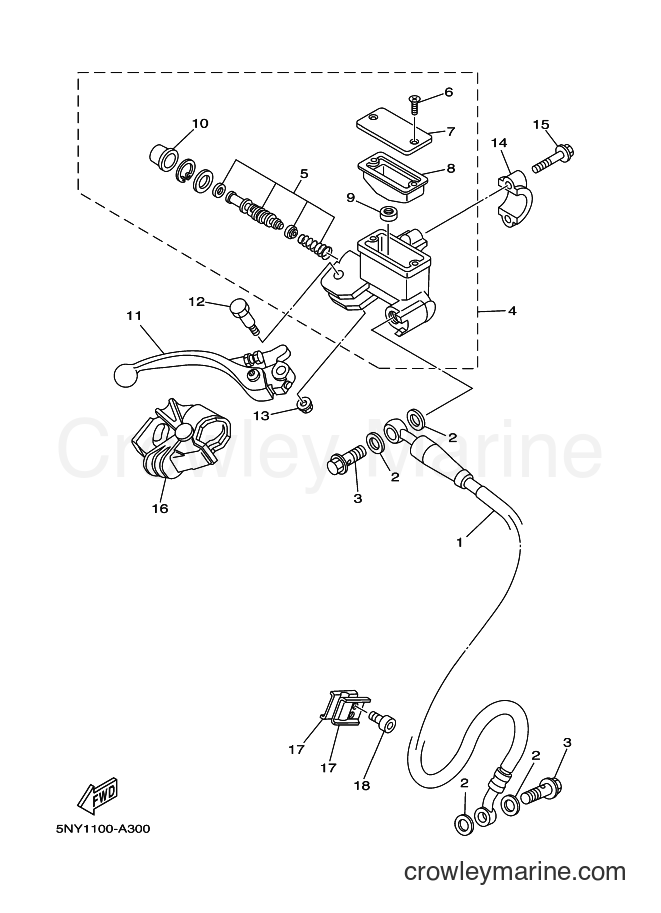 2003 Dirt Bike YZ250 - YZ250 (5UP2) [030] - FRONT MASTER CYLINDER