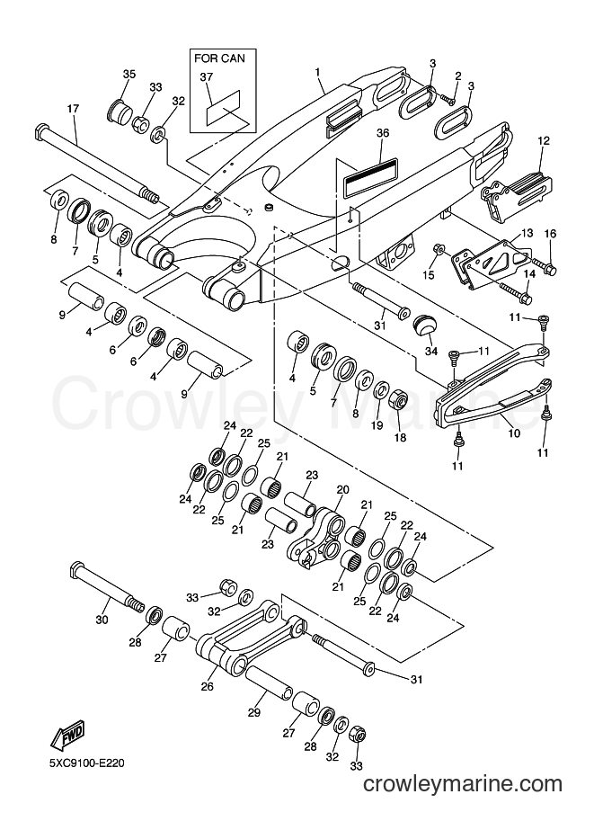 2006 Dirt Bike YZ450F - YZ450F (2S21) [020] - REAR ARM