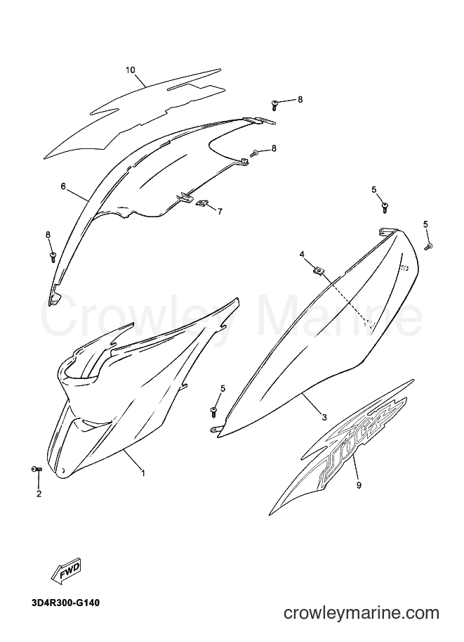 Yamaha Motors CS50 (49D1) [010] - SIDE COVER