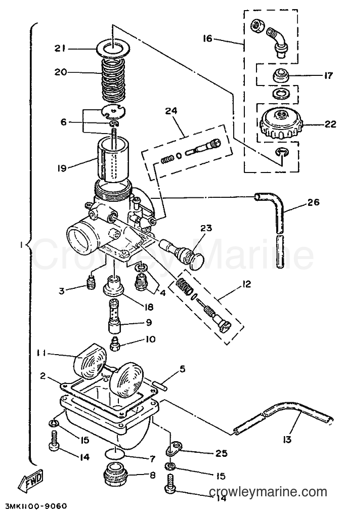 1989 Dirt Bike YZ80 - YZ80 (3MM1) [010] - CARBURETOR
