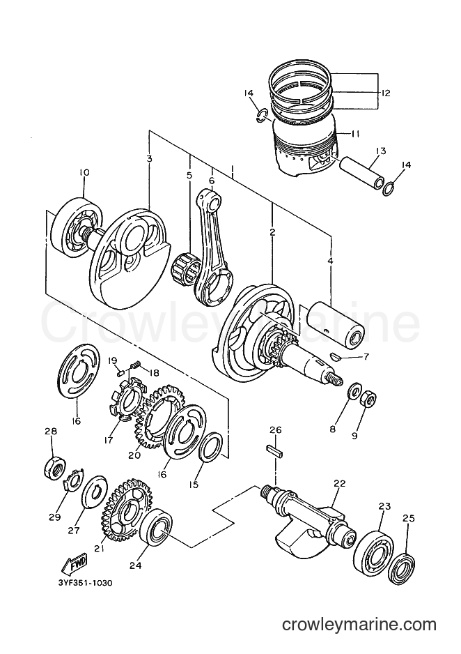 1996 Dirt Bike XTZ660 - XTZ660 (4MY3) [090] - CRANKSHAFT & PISTON