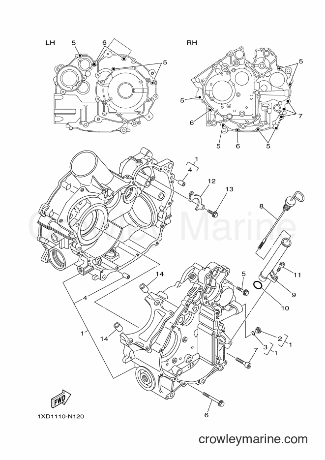 Yamaha Motors YXM700E (1XPB) [010] - CRANKCASE