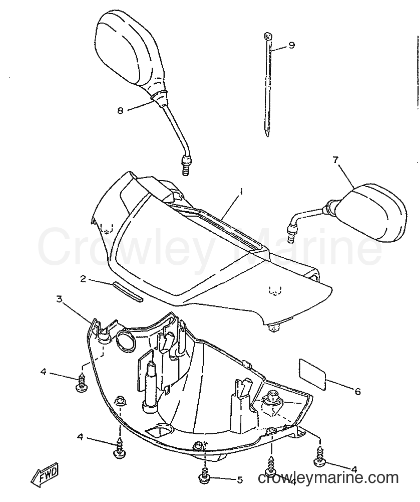 1996 Scooter YA50R - YA50R (4PC6) [999] - COWLING 1
