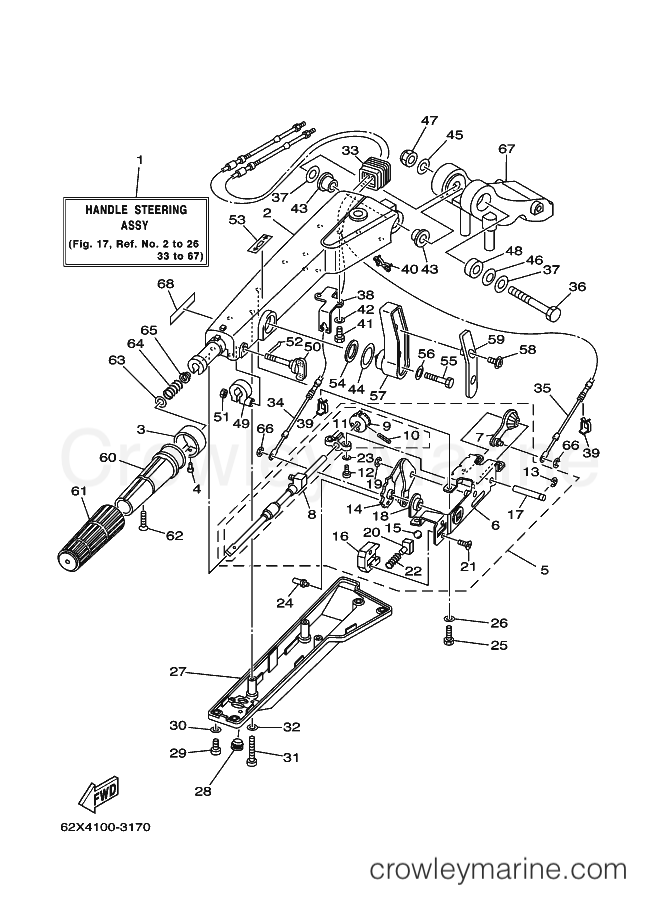 Yamaha Motors 40VWHTOL (63D9) [160] - STEERING