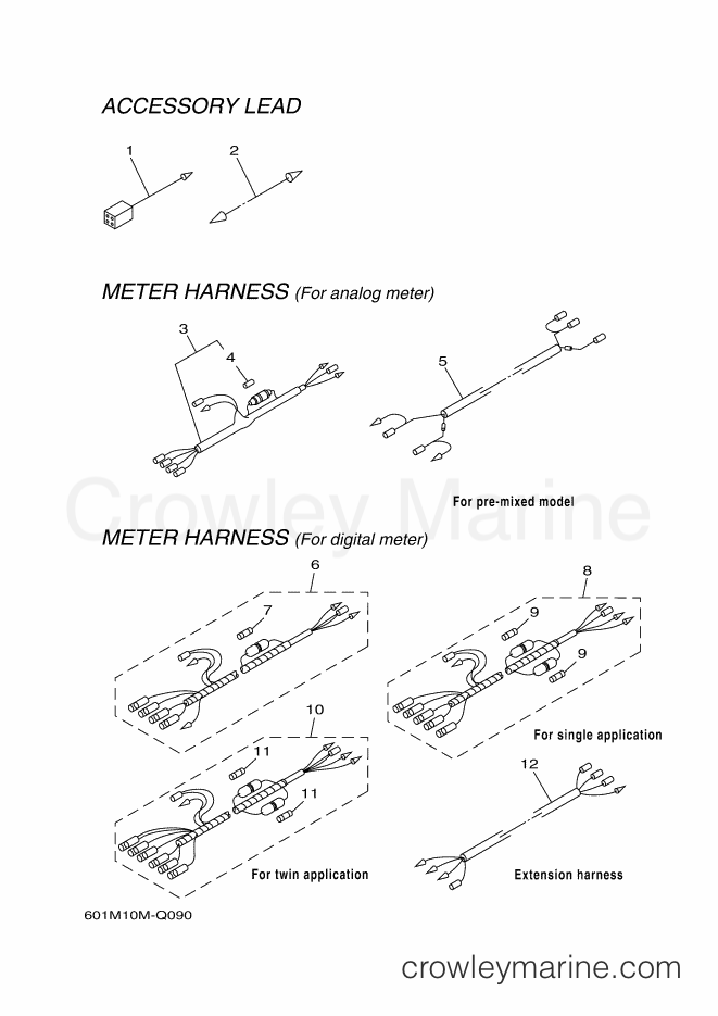 Yamaha Motors RIGGING METER-2017 (601M) [010] - WIRE HARNESS 1