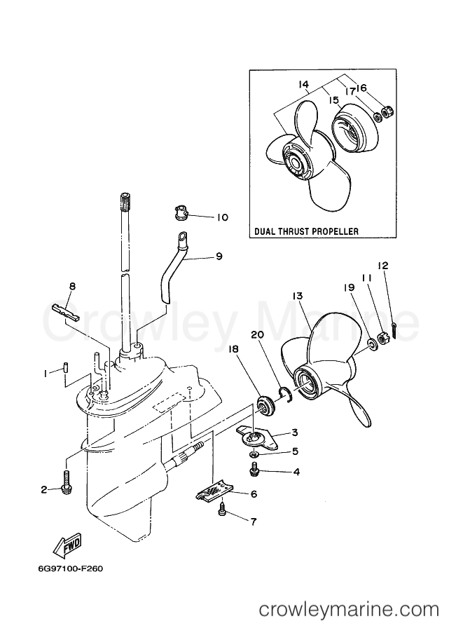 Yamaha Motors F9.9MLHF (6G97) [060] - LOWER CASING & DRIVE 2