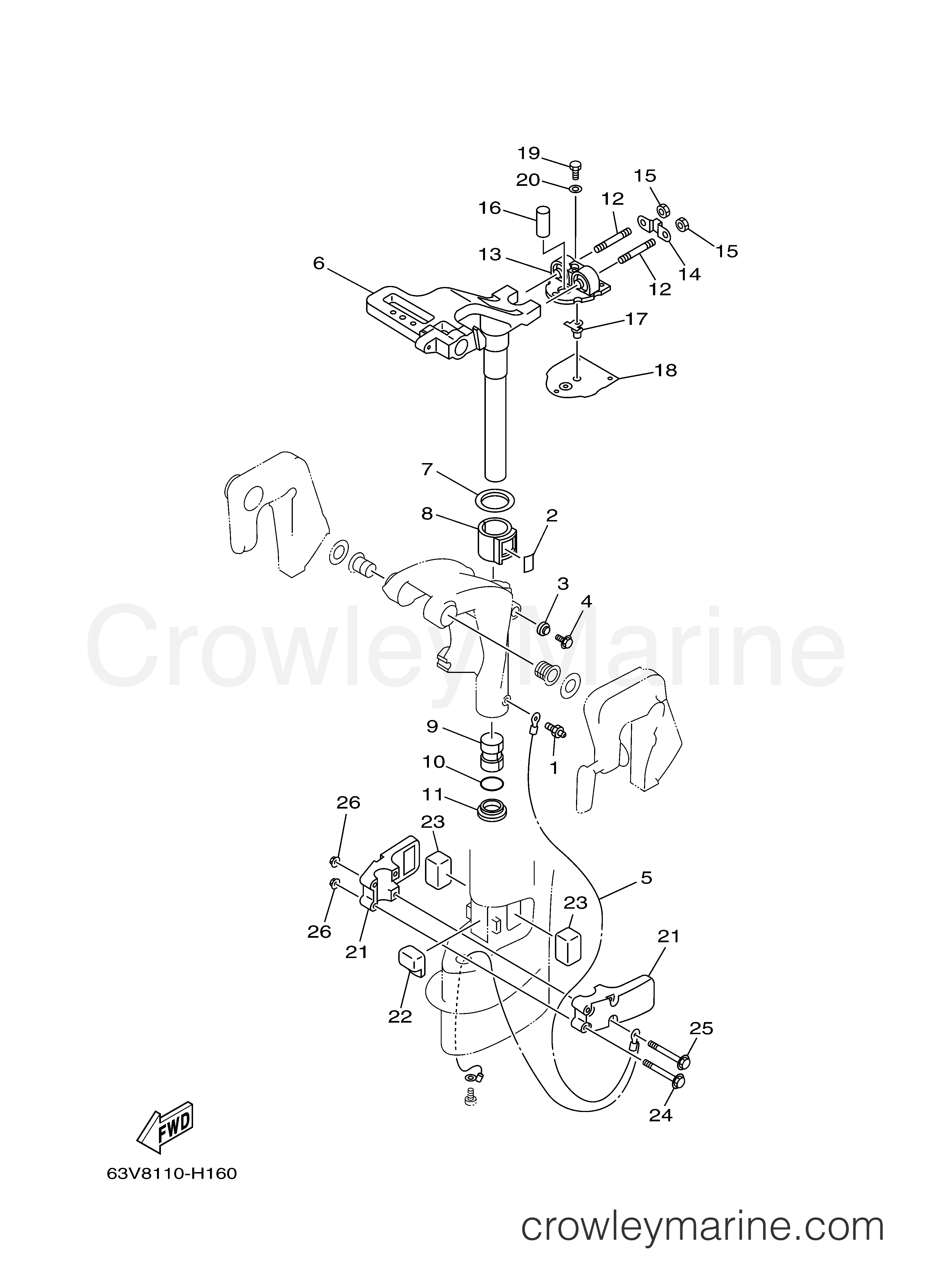 Yamaha Motors 15MSH - BRACKET 2