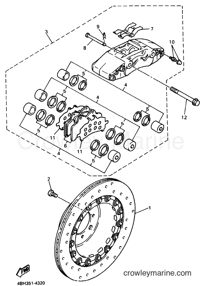 1998 Street Bike GTS1000 - GTS1000 (4BH7) [010] - FRONT BRAKE