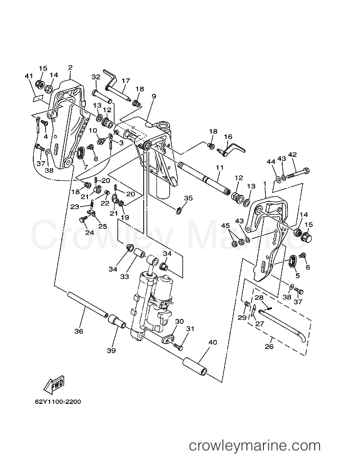 Yamaha Motors FT50B (64J1) [070] - BRACKET 1