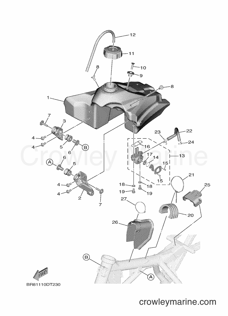 Yamaha Motors YZ65 (BR82) [010] - FUEL TANK