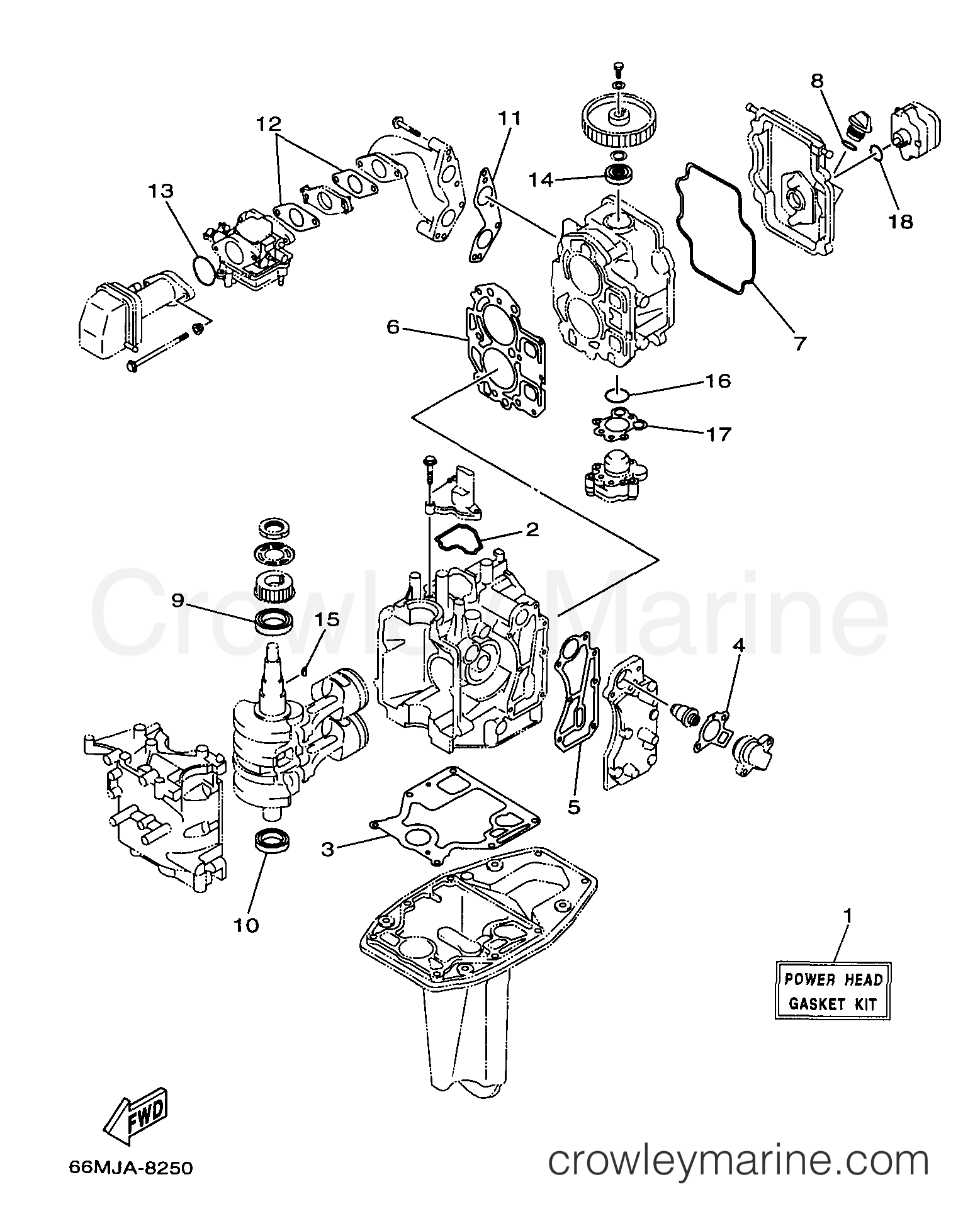 Yamaha Motors F15ESHX - REPAIR KIT 1