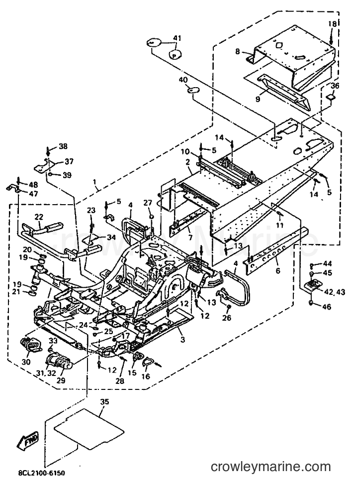 1996 Snowmobile VX500DX - VX500DX (8CL2) [020] - FRAME