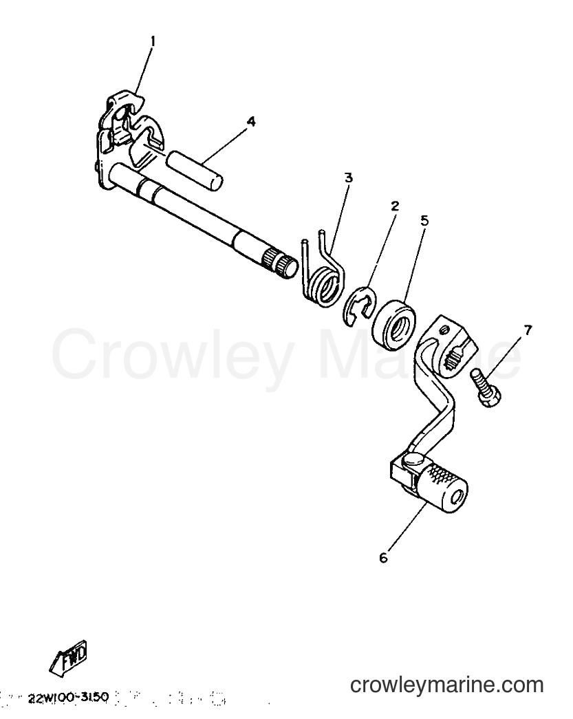 Yamaha Motors YZ80 (1LR) [999] - SHIFT SHAFT