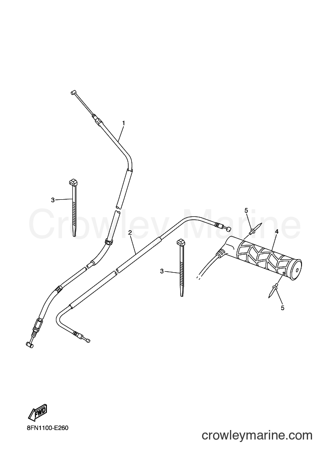 Yamaha Motors VK10D (8GS2) [010] - CONTROL CABLE