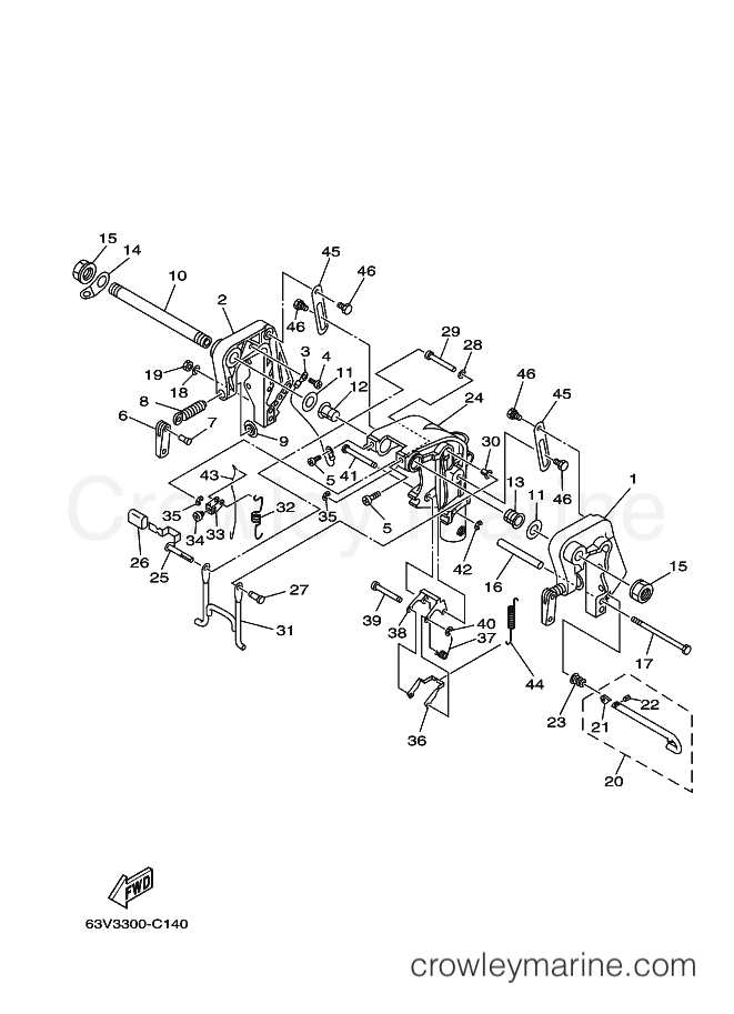 Yamaha Motors 15F (63W6) [200] - BRACKET 1