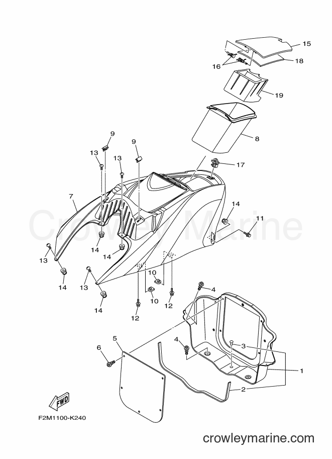Yamaha Motors VX1800A (F2M7) [020] - ENGINE HATCH 1