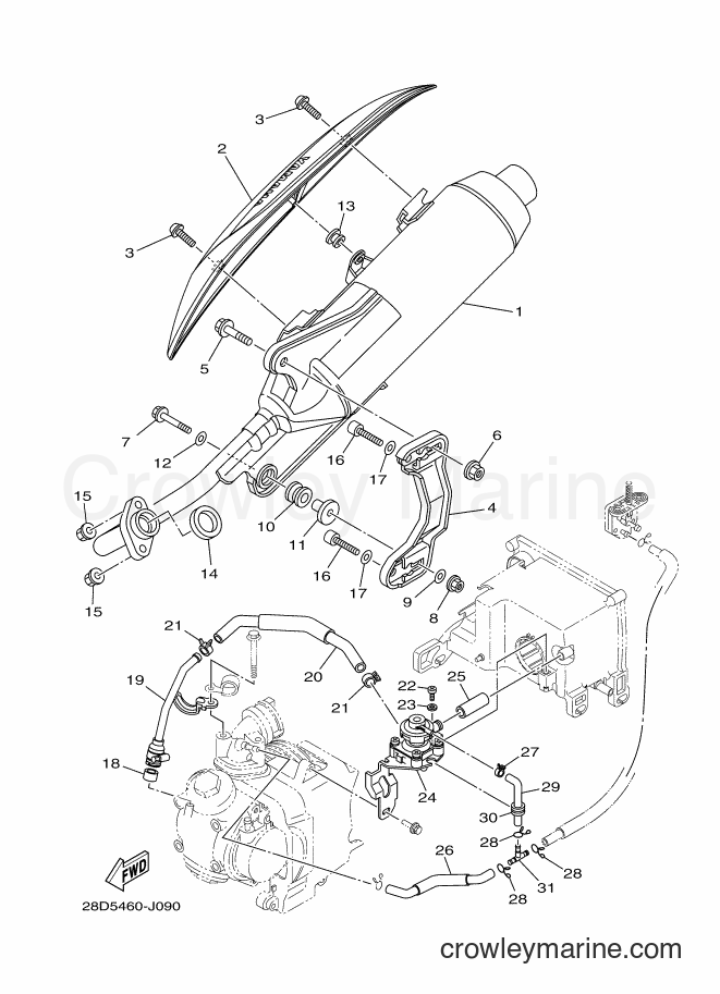 2011 Scooter AL115C - AL115C (28DD) [010] - EXHAUST