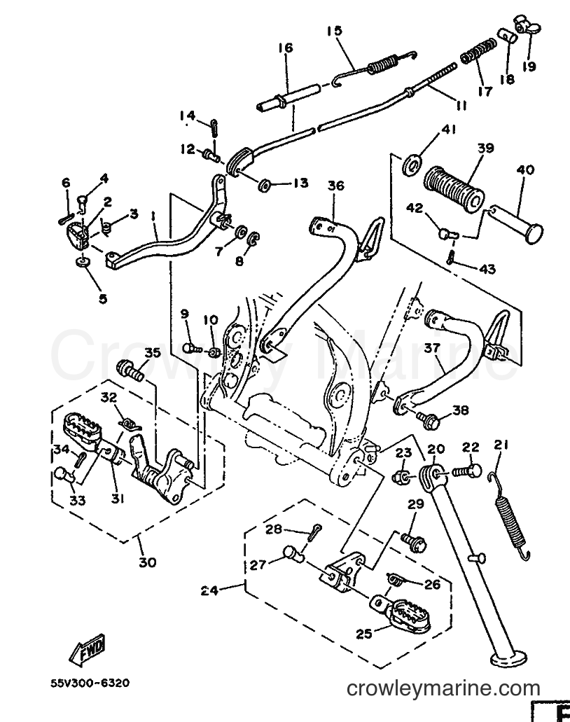 1988 Dirt Bike XT350 - XT350 (55V0) [080] - STAND & FOOTREST