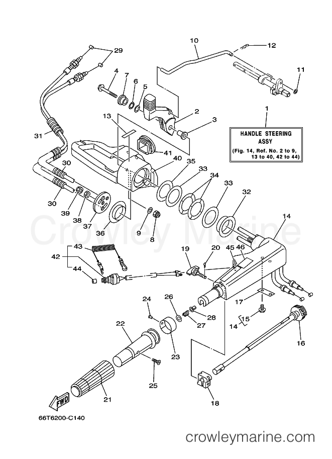 Yamaha Motors E40XMH (66T8) [150] - STEERING