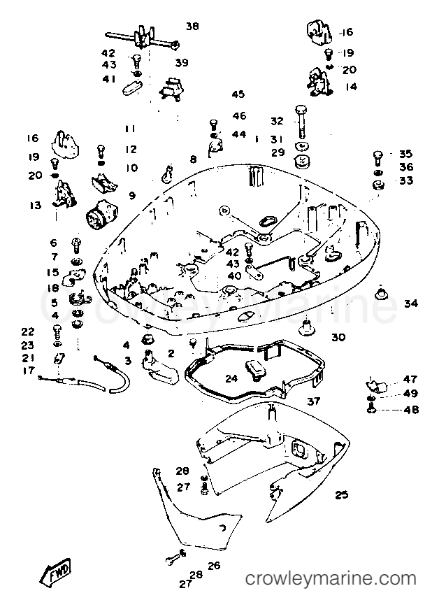 Yamaha Motors L130TXRQ - BOTTOM COWLING