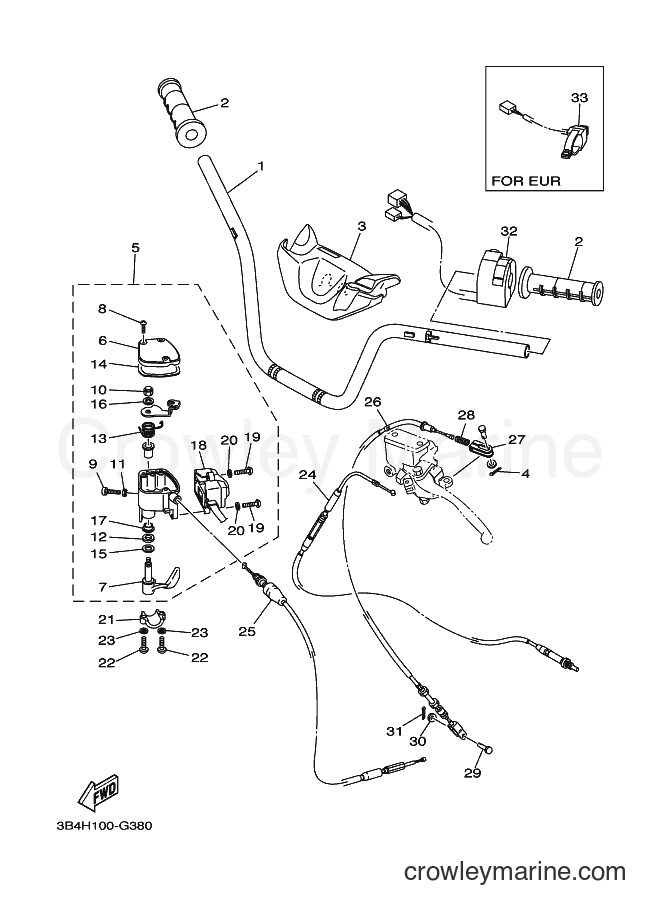 2008 ATV YFM700FWAD - YFM700FWAD (3B4J) [010] - STEERING HANDLE & CABLE