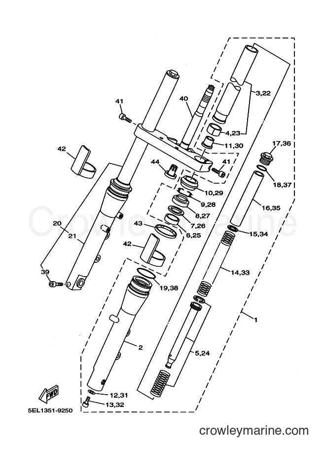 Yamaha Motors XVS1100 (5EL8) [070] - FRONT FORK