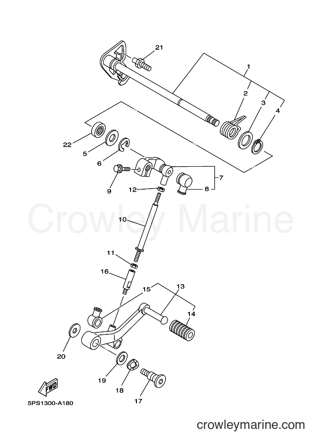 2006 Street Bike TDM900A - TDM900A (2B02) [080] - SHIFT SHAFT