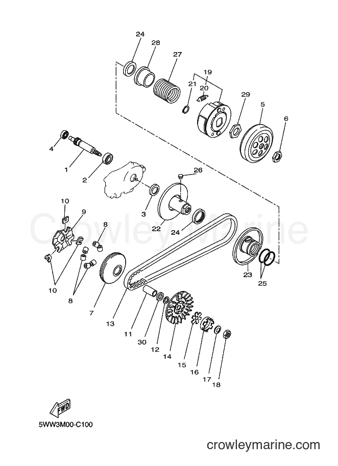 Yamaha Motors CW50E (2DW2) [020] - CLUTCH