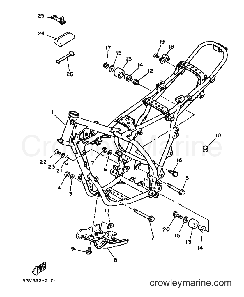 1987 Scooter DT80LC - DT80LC (2RA) [999] - FRAME