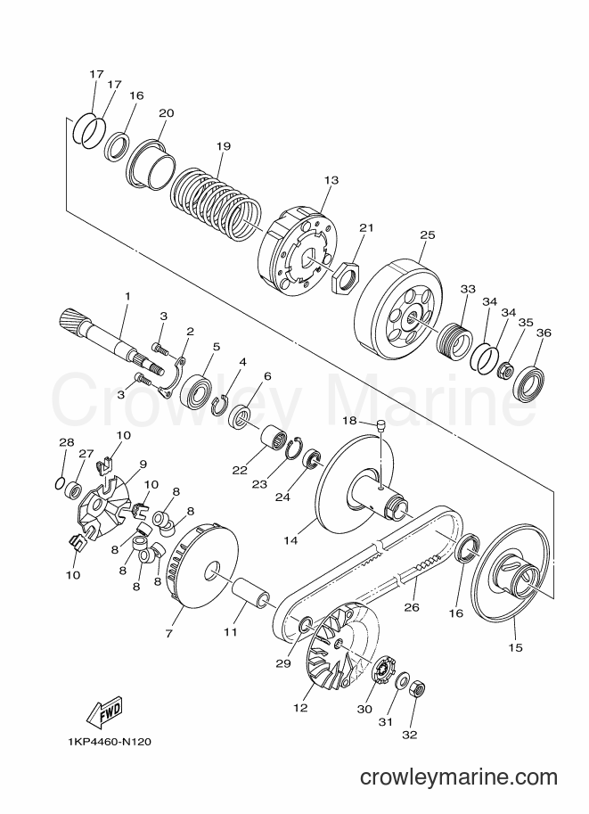 2013 Scooter AL115FX - AL115FX (1KPC) [010] - CLUTCH