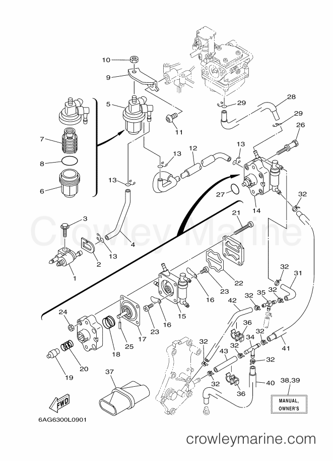 Yamaha Motors F9.9HMHS (6CA4) [120] - FUEL