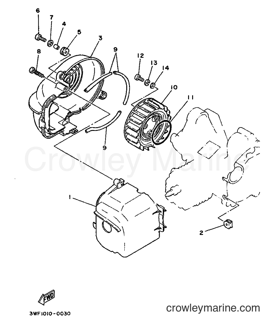 Yamaha Motors CY90 (4CX1) [999] - AIR SHROUD & FAN