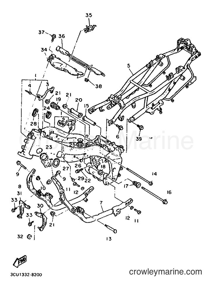 1988 Sport Bike FZR750R - FZR750R (3CS2) [010] - FRAME