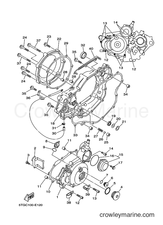 2006 ATV YFZ450 - YFZ450 (5TGF) [010] - CRANKCASE COVER 1