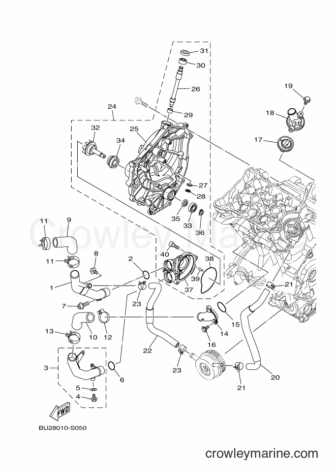 Yamaha Motors MT-07A (B4C6) [010] - WATER PUMP