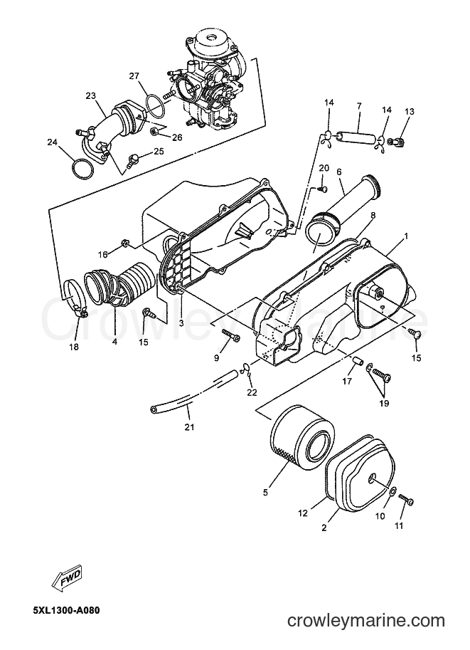Yamaha Motors YP180E (5XM2) [060] - INTAKE